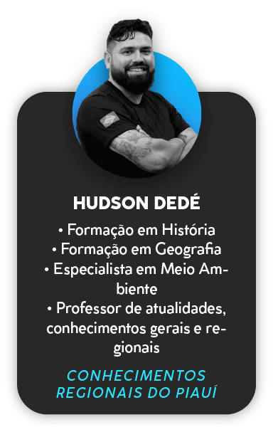 Hudson, prof. de Conhecimentos Gerais do PMPI